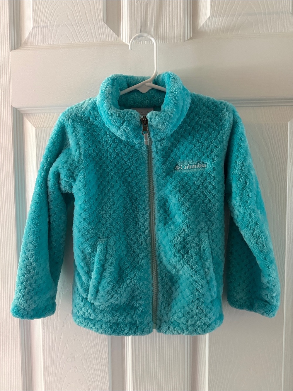 Columbia Girls' Aqua Plush Full-Zip Sherpa Jacket, Size 3T